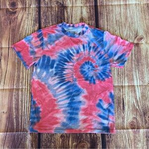 Celebrate Together Kid's Short Sleeve Red & Blue Tie-Dye T-Shirt Size: L